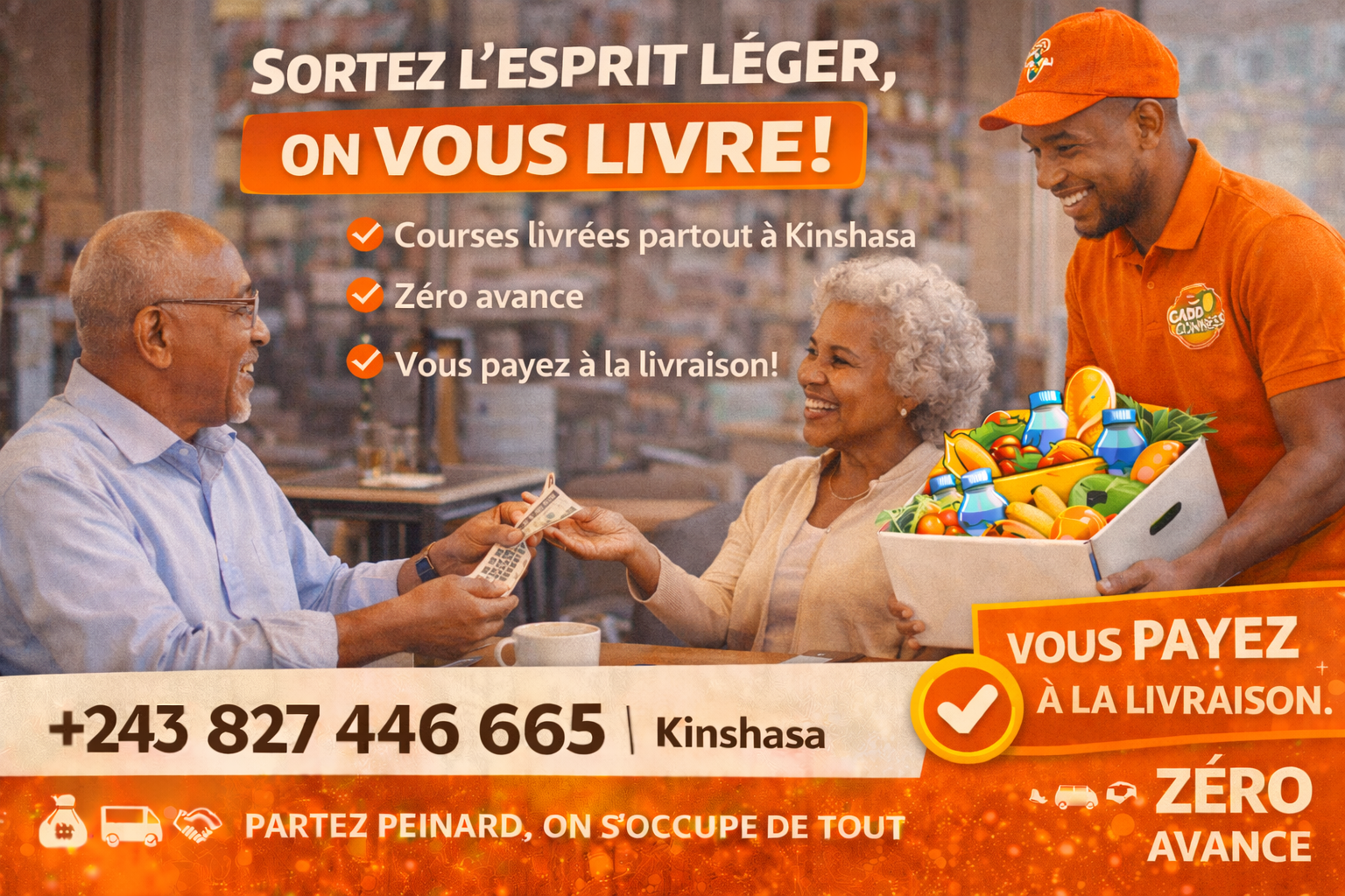 Visuel publicitaire large Caddie Courses